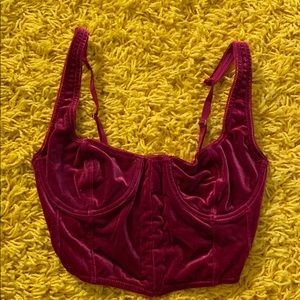 Velvet crop top
